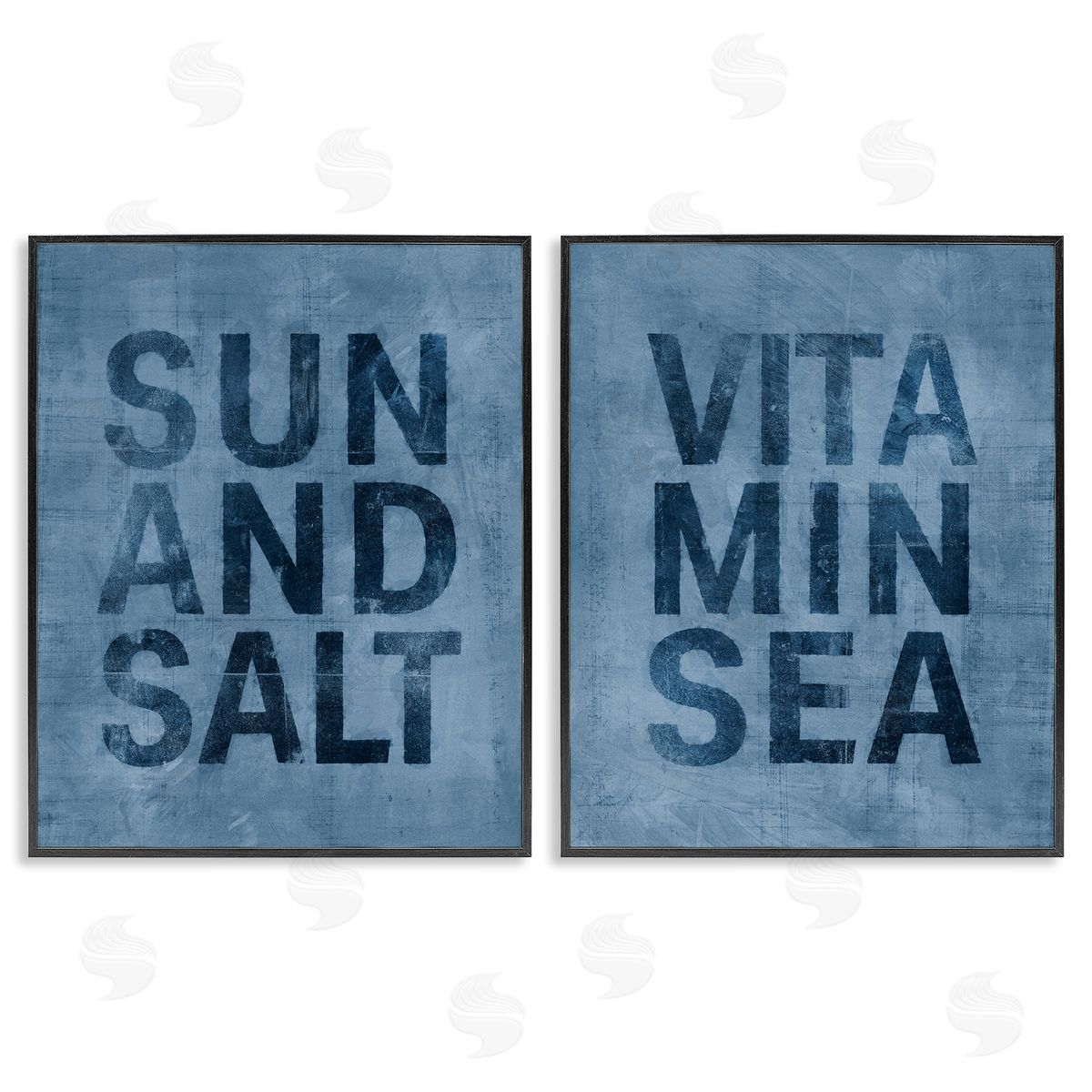 Victoria Barnes Summer Beachy Phrases Black Framed Giclee Wall Art Print