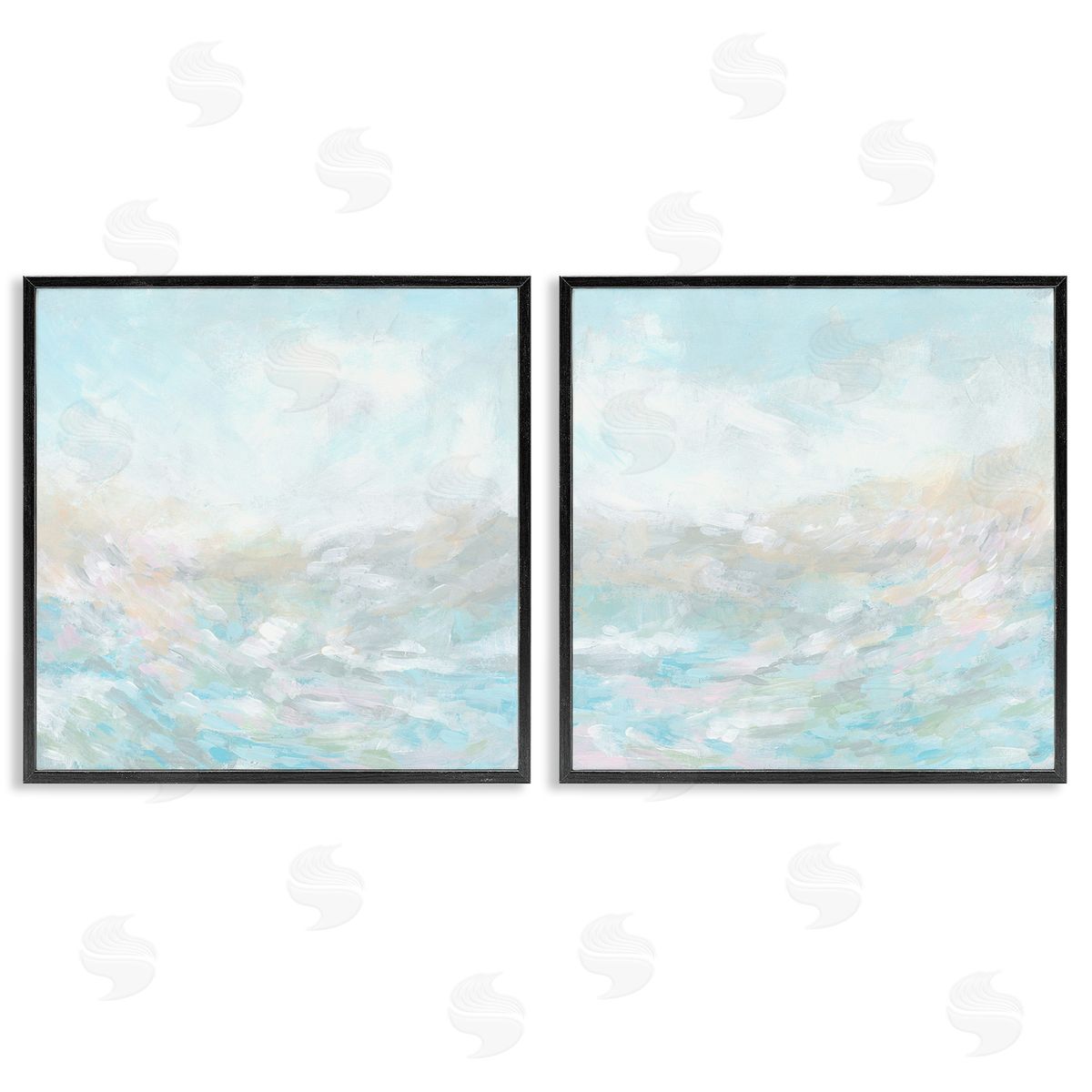 June Erica Vess Abstract Fog Landscape Black Framed Giclee Wall Art Print