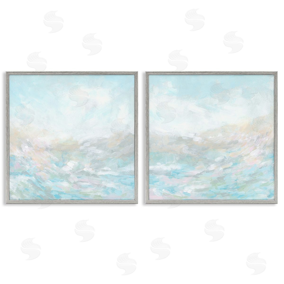 June Erica Vess Abstract Fog Landscape Gray Framed Giclee Wall Art Print