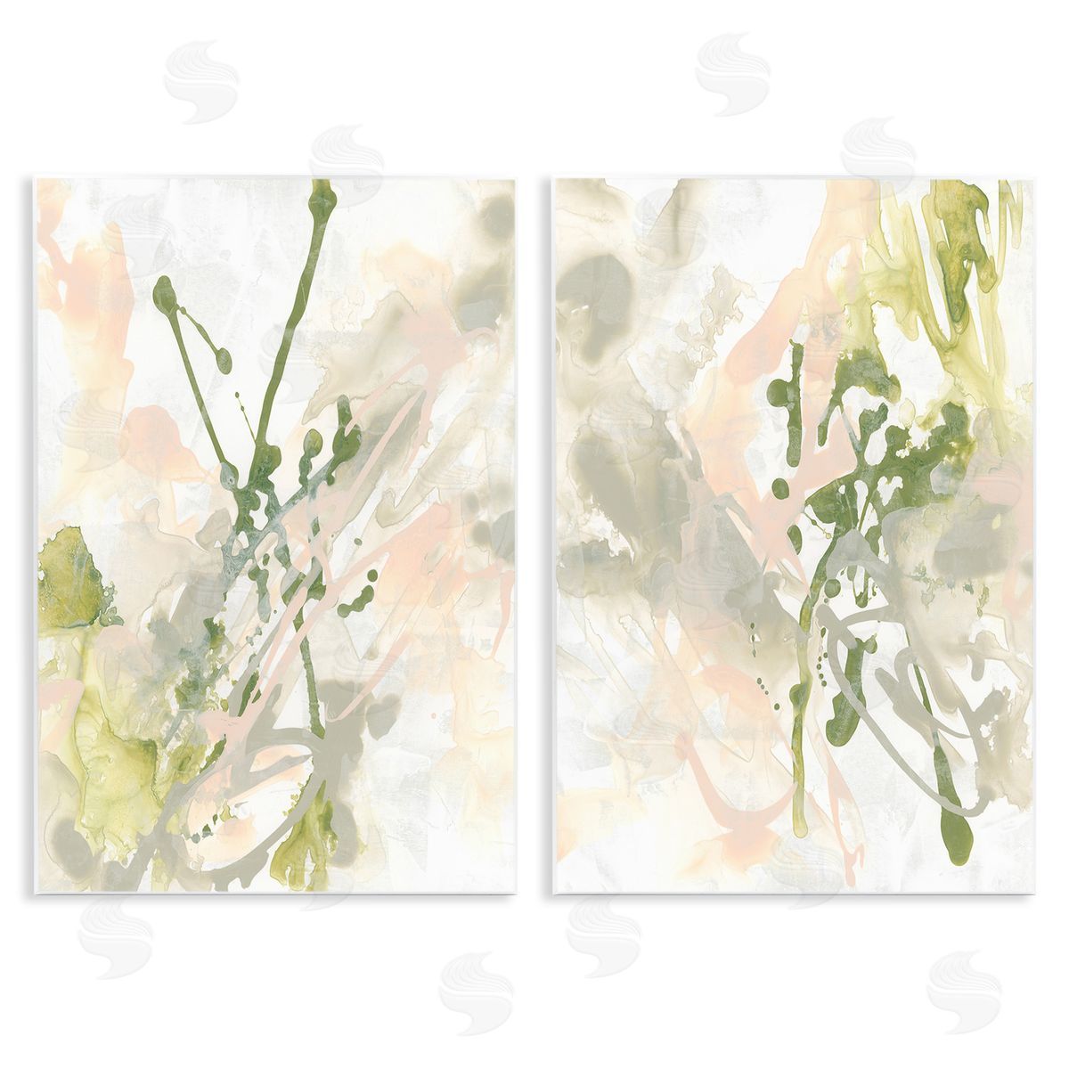 June Erica Vess Subtle Pastel Splatter Wooden Wall Plaque Art Print