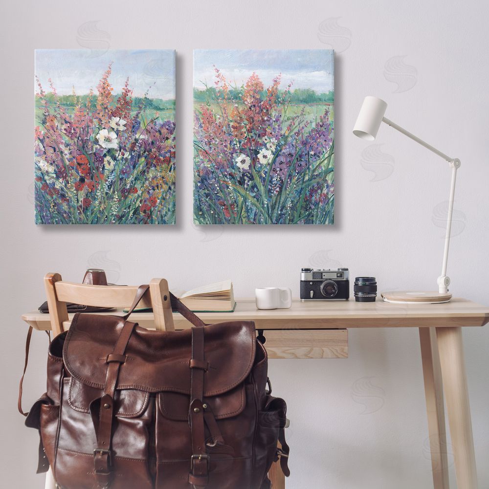 Tim O'Toole Blooming Meadow Plants Canvas Wall Art Print in Room