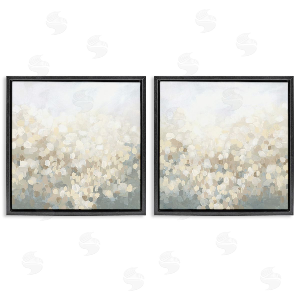 June Erica Vess Subtle Speckled Landscape Black Floating Frame Canvas Wall Art Print
