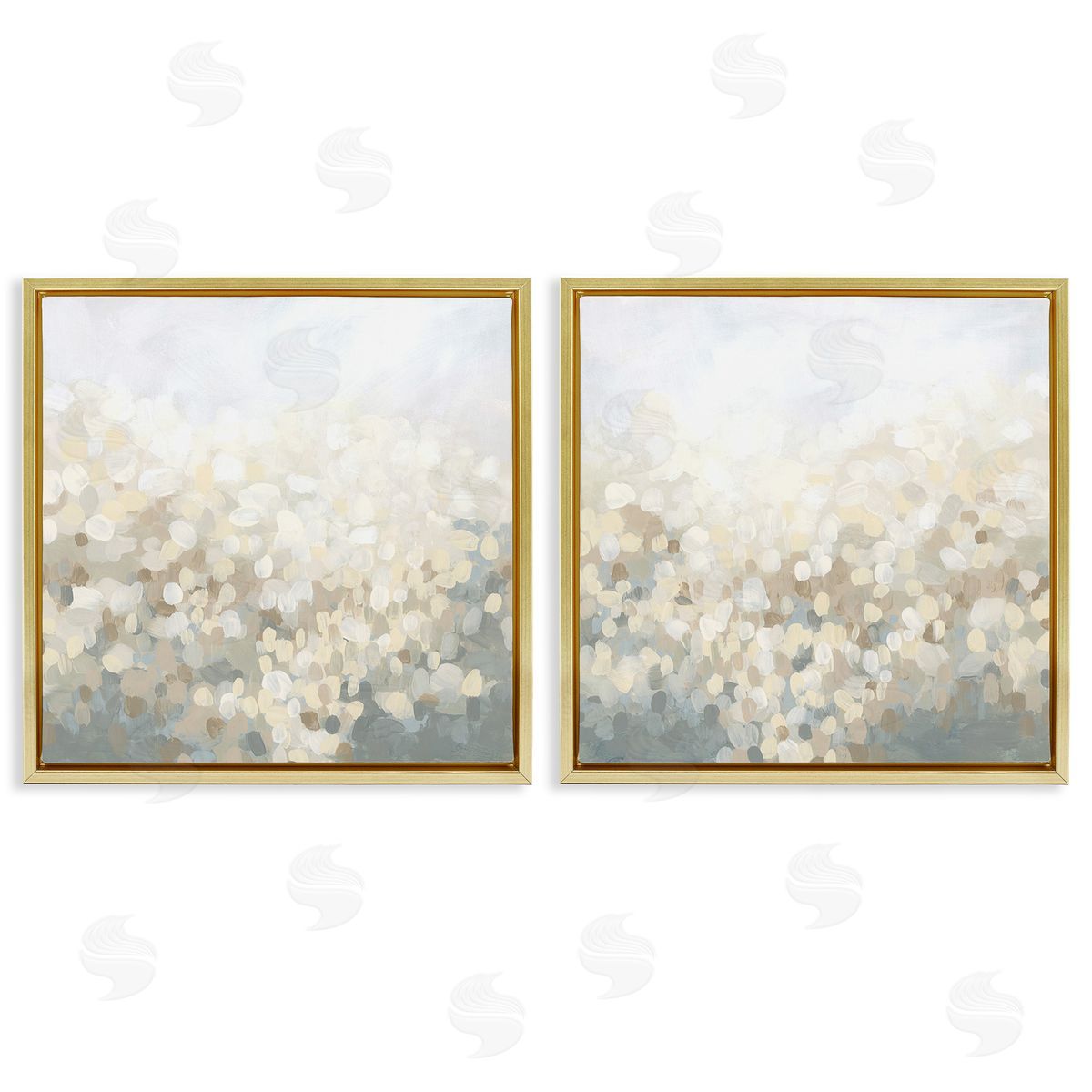 June Erica Vess Subtle Speckled Landscape Gold Floating Frame Canvas Wall Art Print