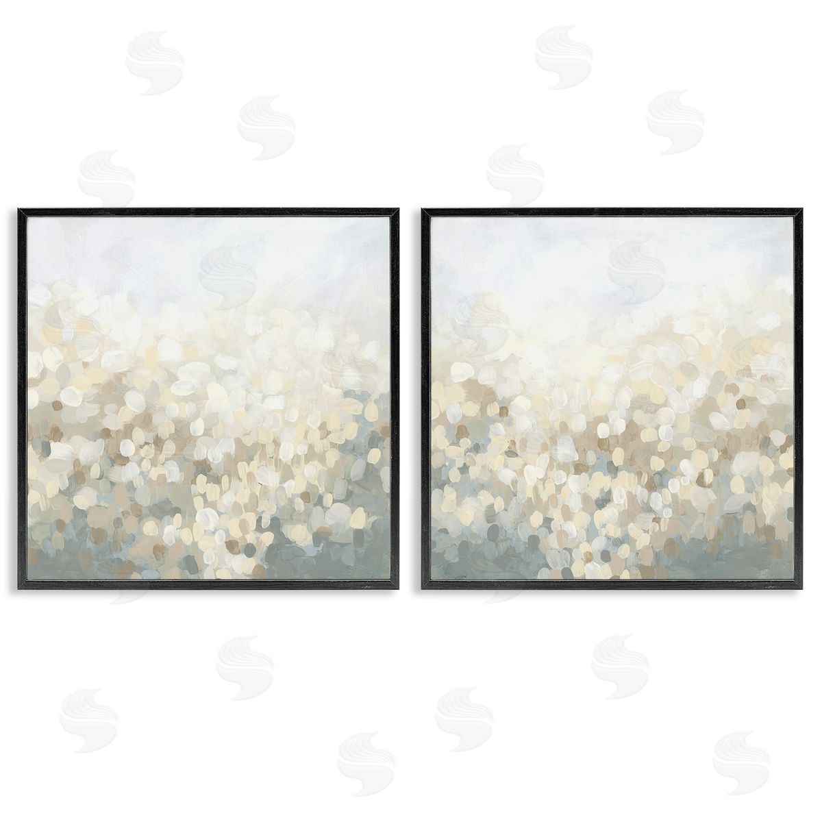 June Erica Vess Subtle Speckled Landscape Black Framed Giclee Wall Art Print