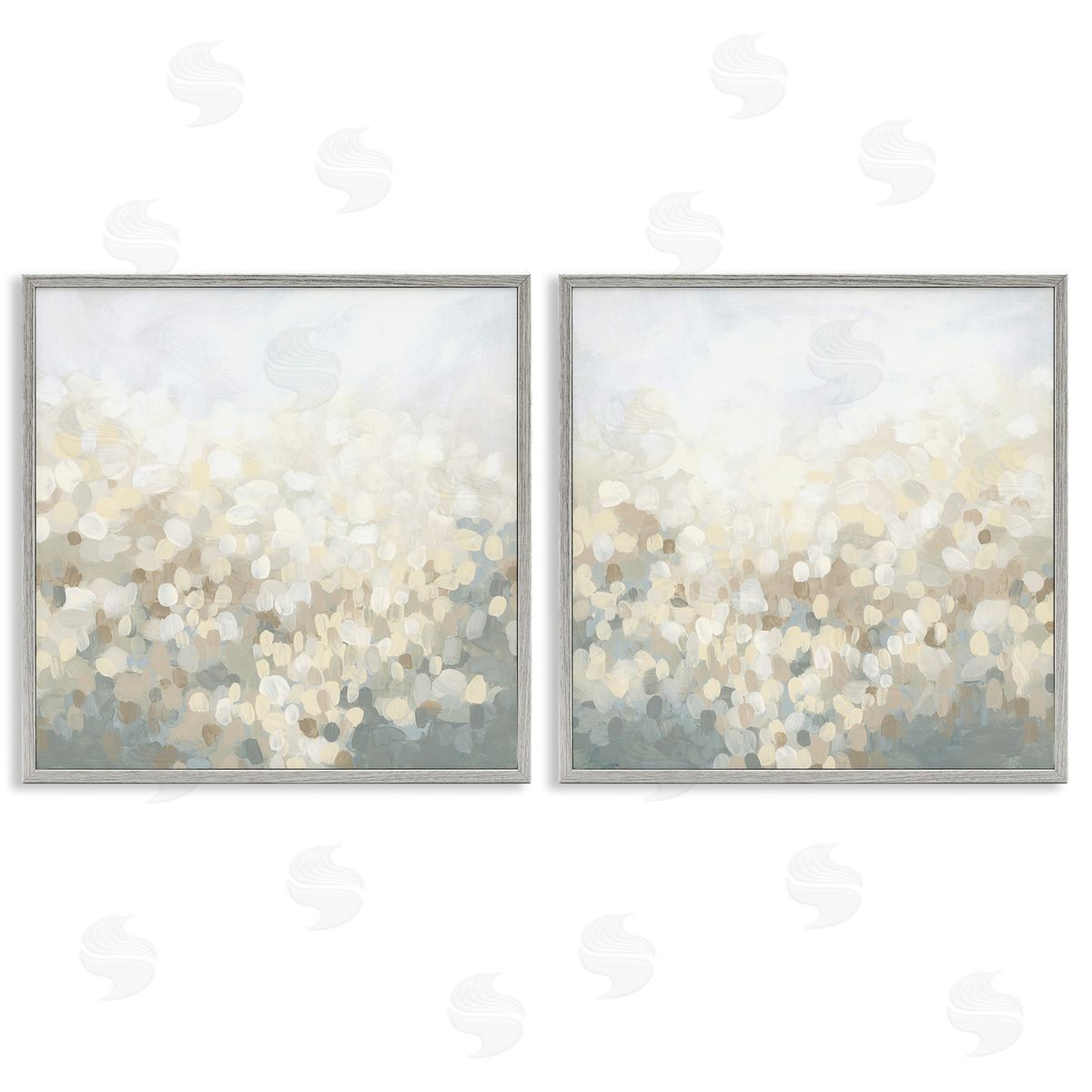 June Erica Vess Subtle Speckled Landscape Gray Framed Giclee Wall Art Print