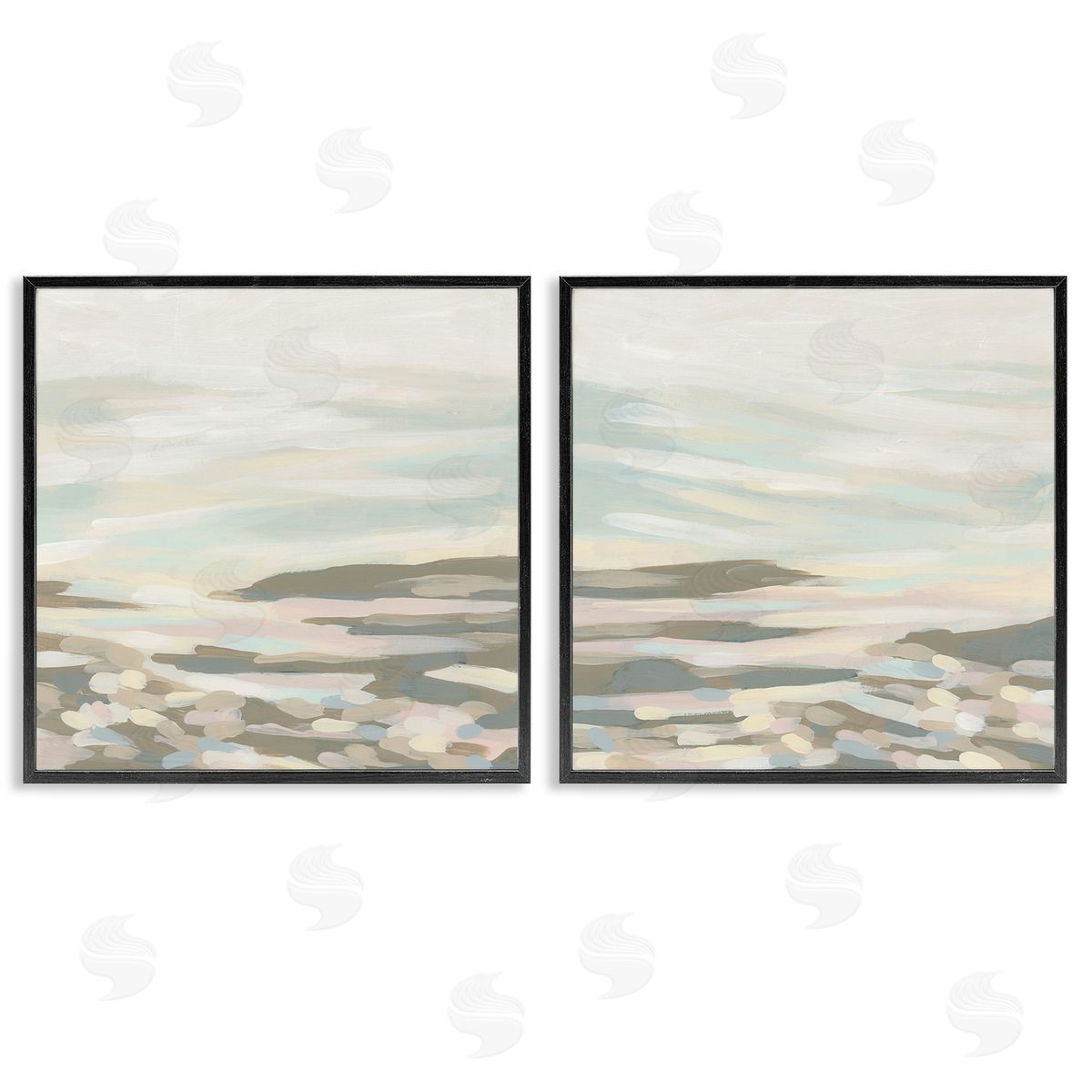 June Erica Vess Brushed Desert Landscape Black Framed Giclee Wall Art Print