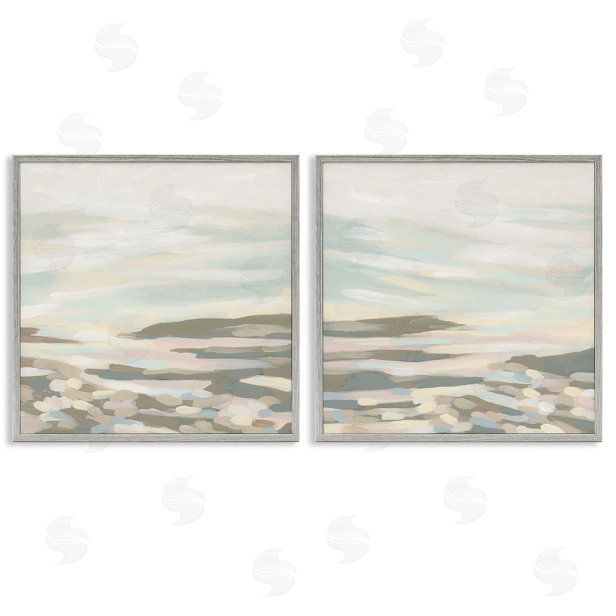 June Erica Vess Brushed Desert Landscape Gray Framed Giclee Wall Art Print