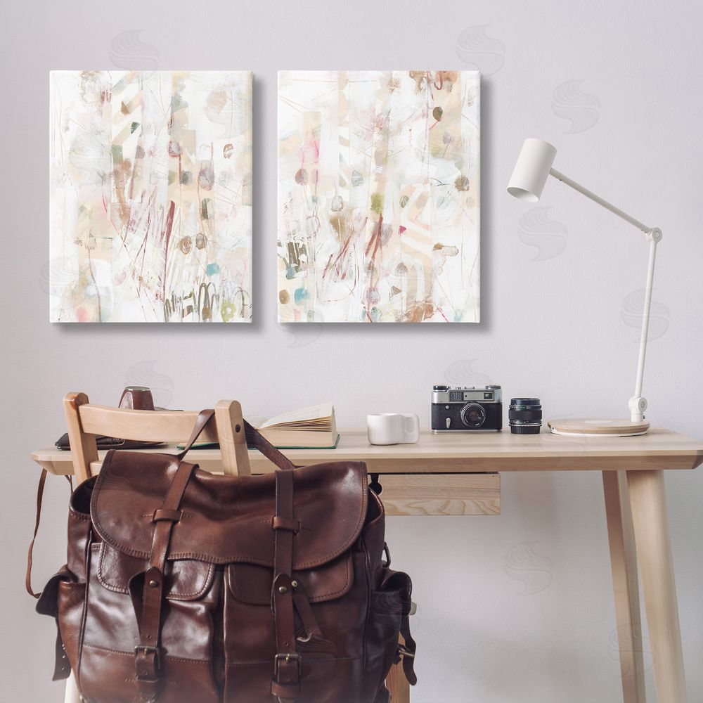 June Erica Vess Subtle Chaotic Patterns Canvas Wall Art Print in Room