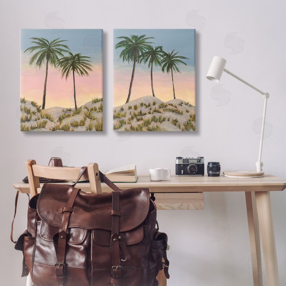 Michael Willett Sunrise Tropical Scene Canvas Wall Art Print in Room