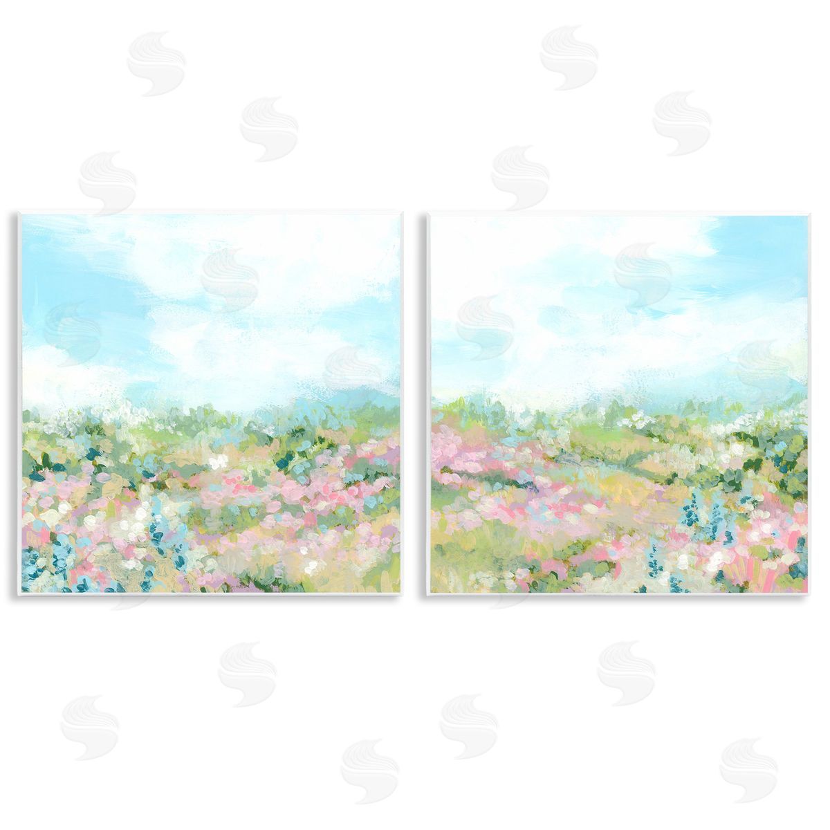 June Erica Vess Abstract Cottage Meadow Wooden Wall Plaque Art Print