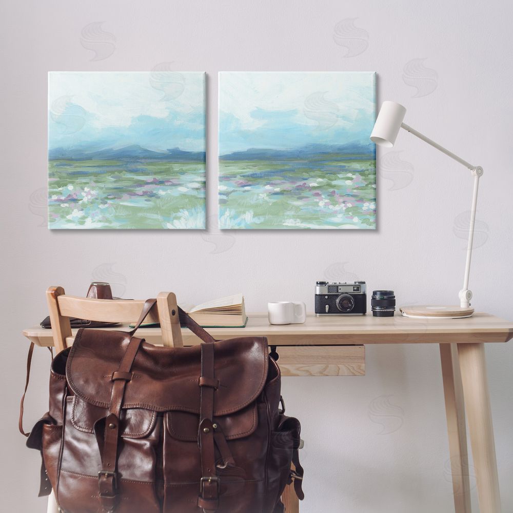 June Erica Vess Stormy Mountain Landscape Canvas Wall Art Print in Room