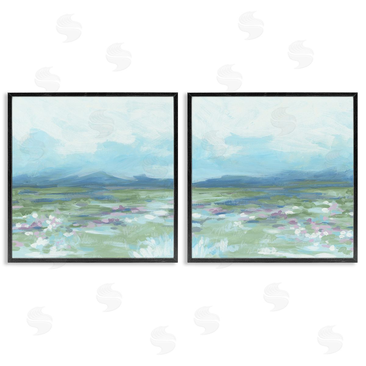 June Erica Vess Stormy Mountain Landscape Black Framed Giclee Wall Art Print