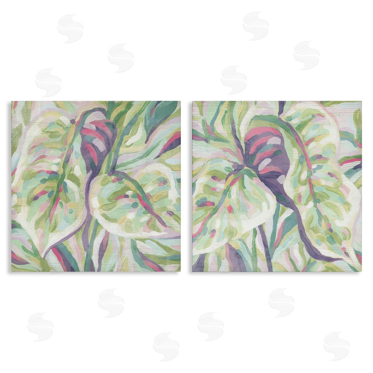June Erica Vess Tropical Fronds Pattern Canvas Wall Art Print