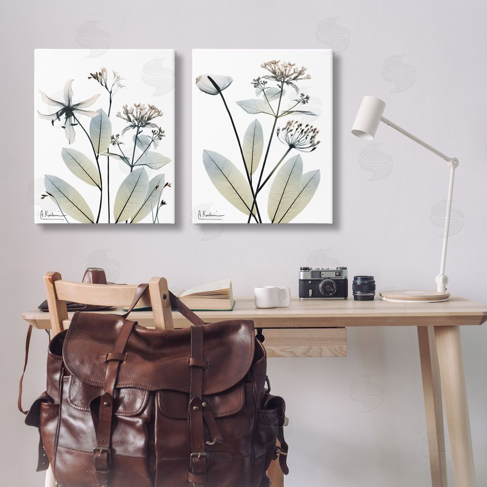 Albert Koetsier Modern Budding Blooms Canvas Wall Art Print in Room
