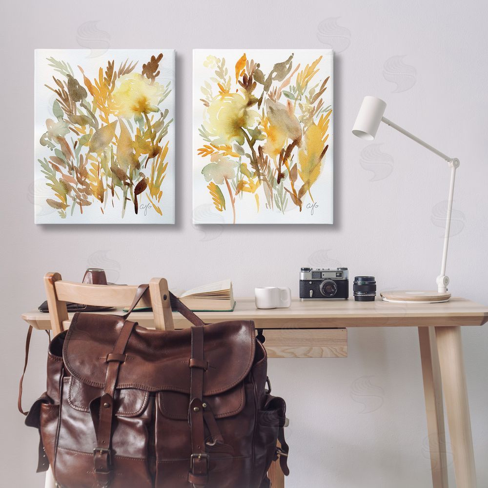 Alexandria Gilbert Kincaid Country Wheat Abstraction Canvas Wall Art Print in Room