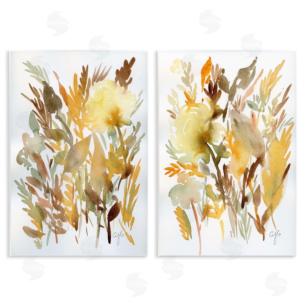 Alexandria Gilbert Kincaid Country Wheat Abstraction Wooden Wall Plaque Art Print