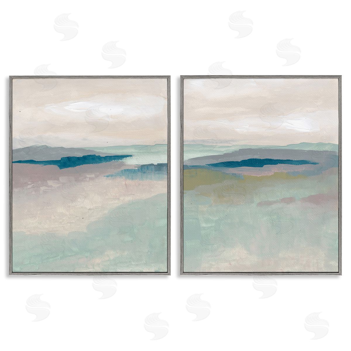 Nikita Jariwala Soft Abstract Terrain Gray Framed Giclee Wall Art Print