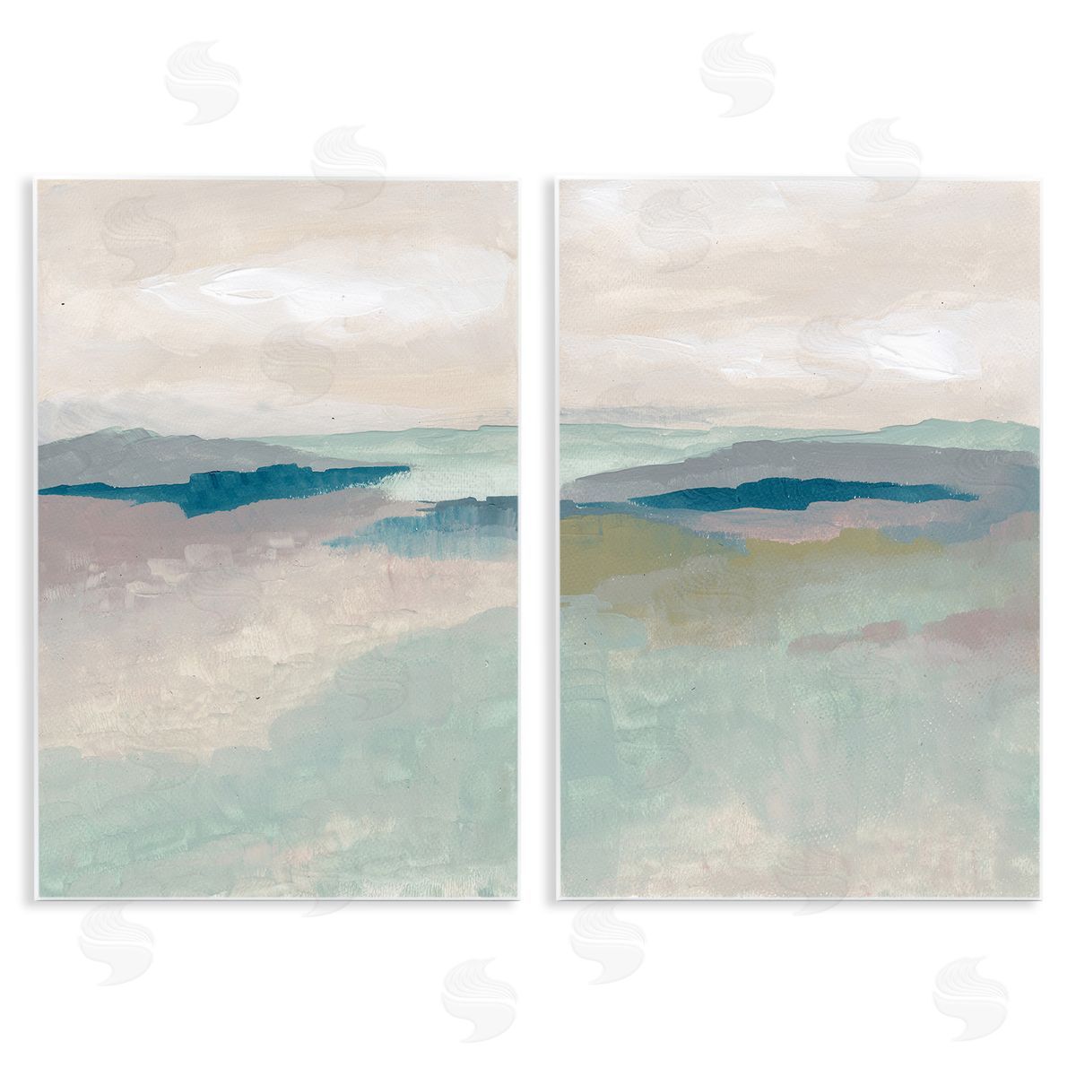 Nikita Jariwala Soft Abstract Terrain Wooden Wall Plaque Art Print