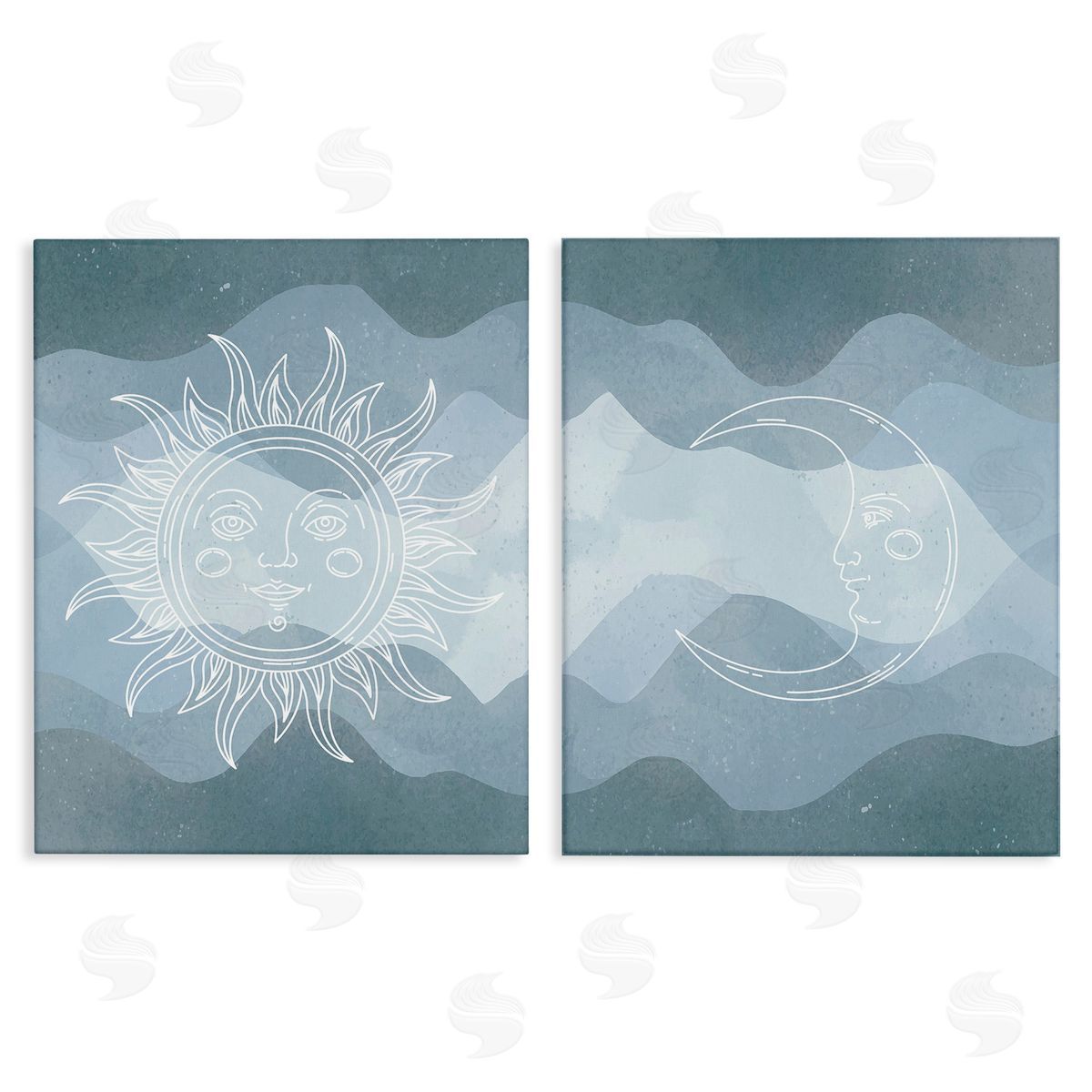Stupell Studio Celestial Sun & Moon Canvas Wall Art Print