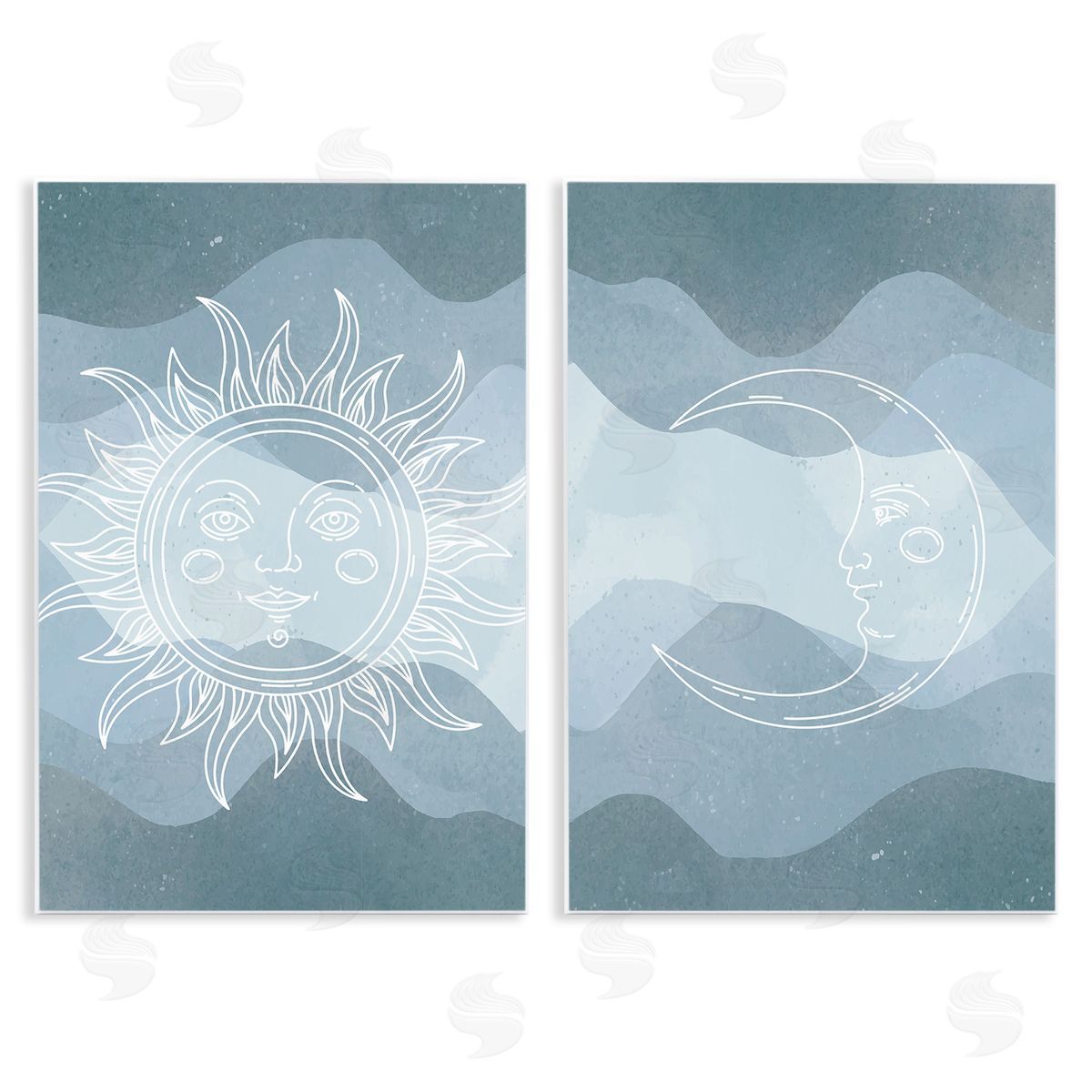 Stupell Studio Celestial Sun & Moon Wooden Wall Plaque Art Print