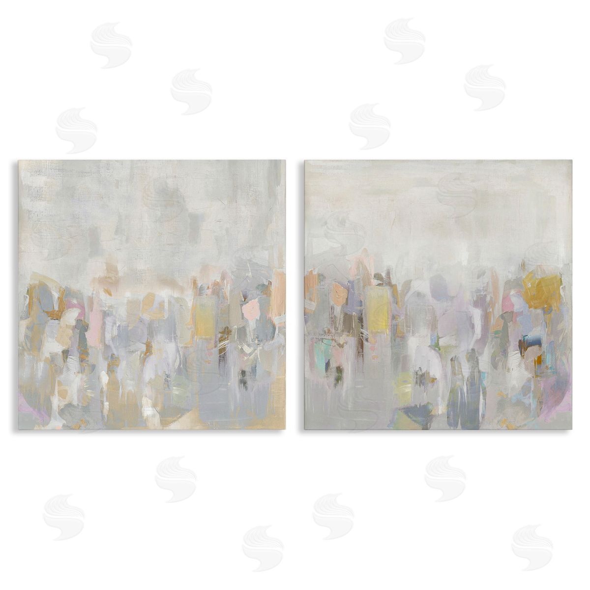 Rachel Springer Subtle Neutral Abstraction Canvas Wall Art Print