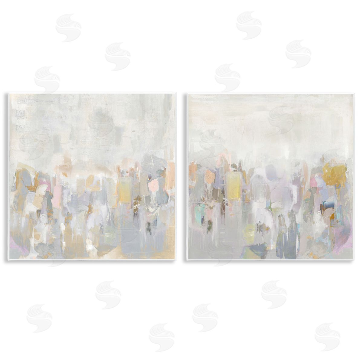 Rachel Springer Subtle Neutral Abstraction Wooden Wall Plaque Art Print