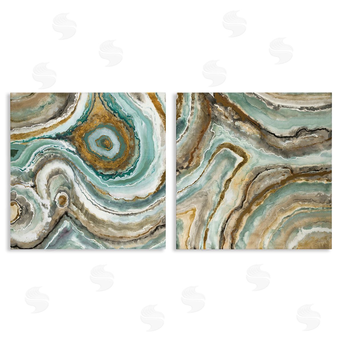Liz Jardine Swirling Agate Pattern Canvas Wall Art Print