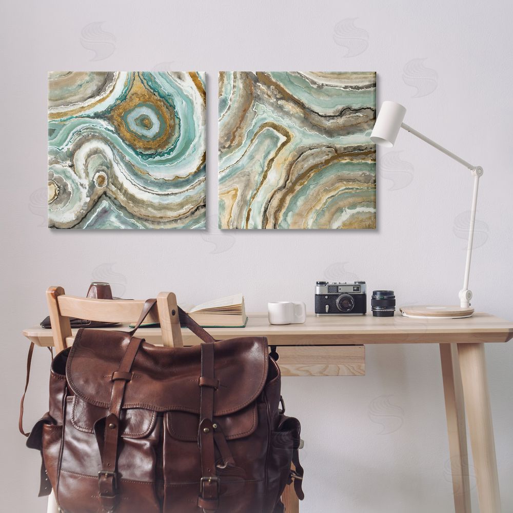 Liz Jardine Swirling Agate Pattern Canvas Wall Art Print in Room