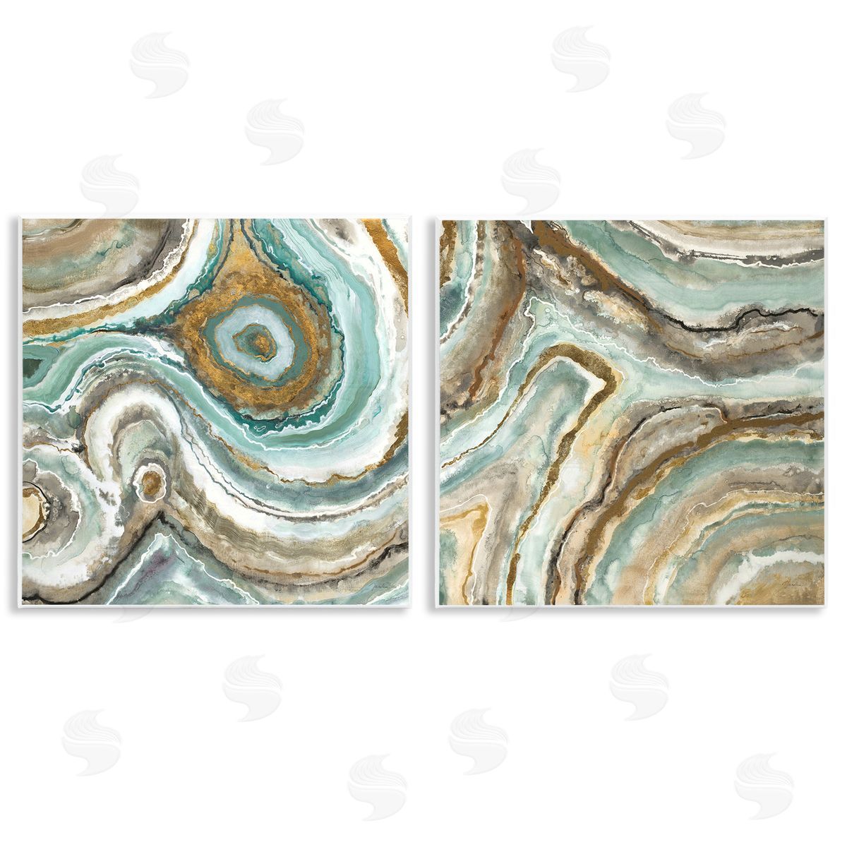 Liz Jardine Swirling Agate Pattern Wooden Wall Plaque Art Print