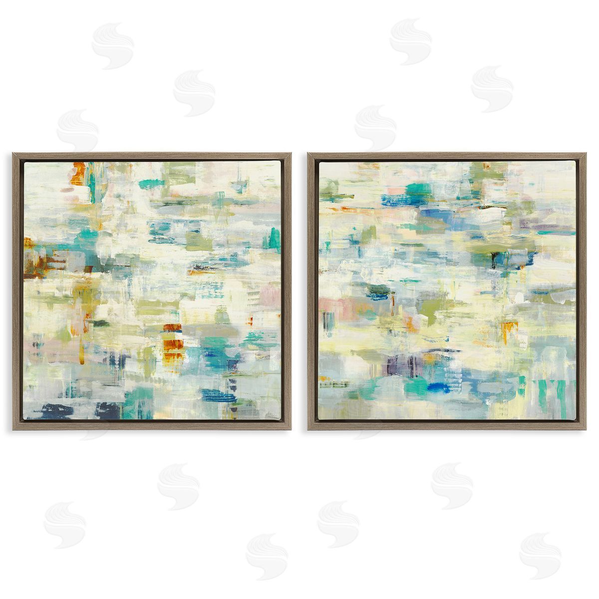 Lisa Ridgers Complex Patterned Abstraction Brown Floating Frame Canvas Wall Art Print