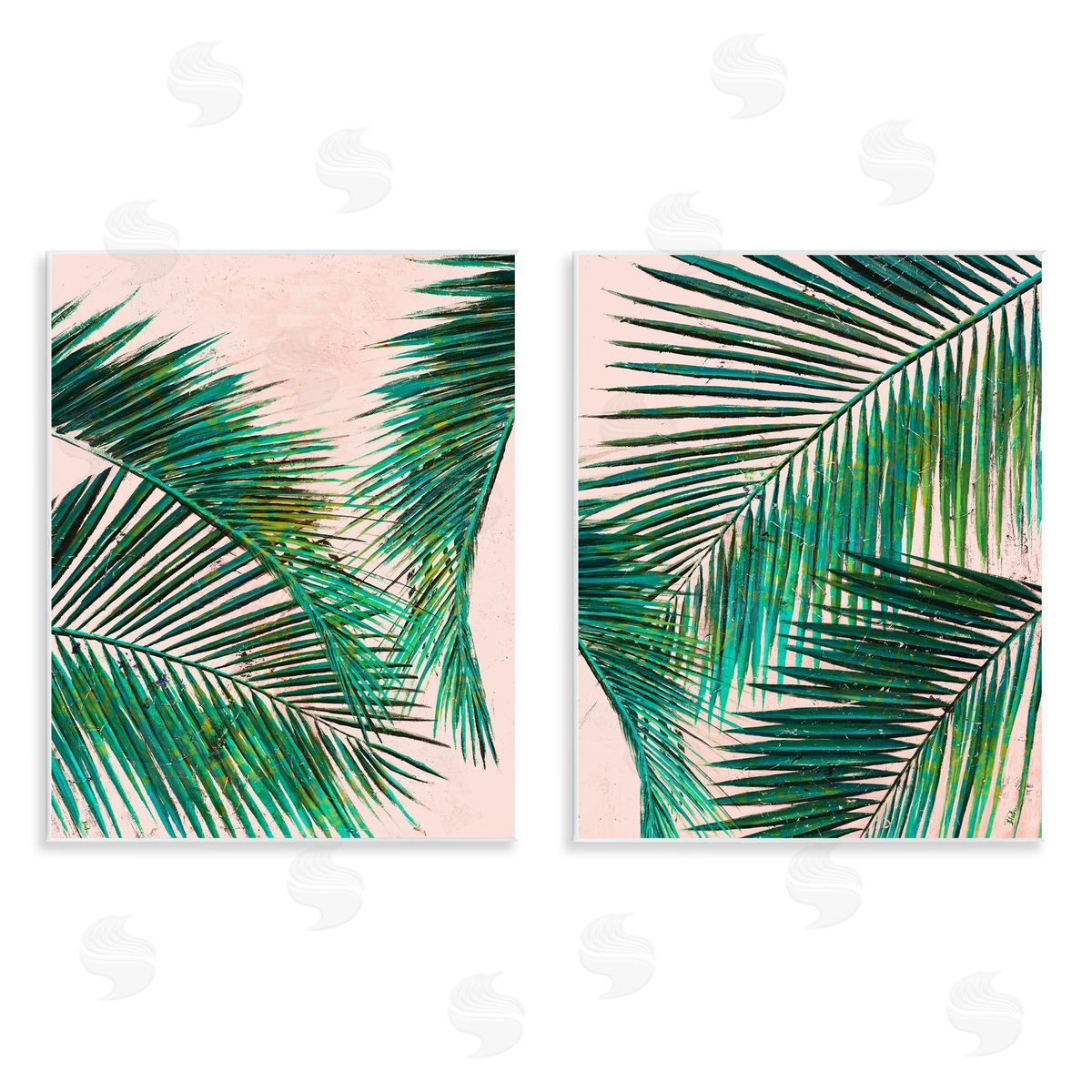 Patricia Pinto Tropical Palm Fronds Wooden Wall Plaque Art Print