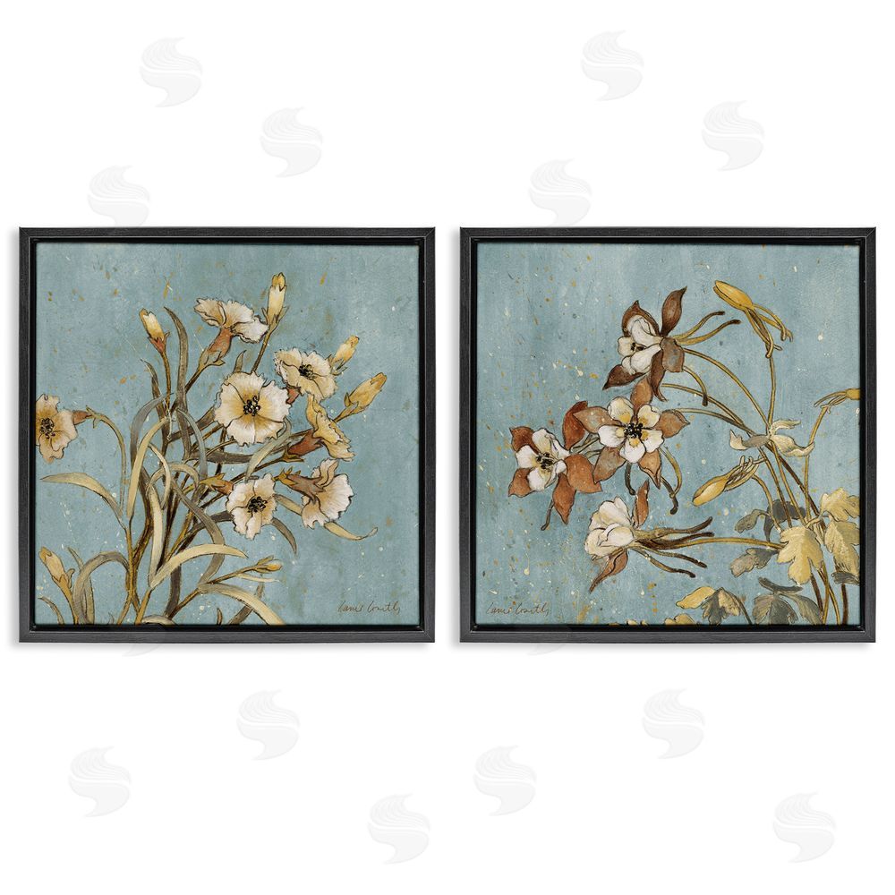 Lanie Loreth Traditional Flower Portrait Black Floating Frame Canvas Wall Art Print
