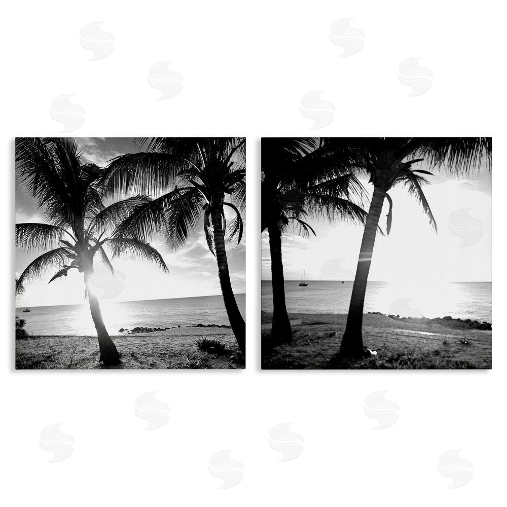 Susan Bryant Tropical Palm Sunset Canvas Wall Art Print