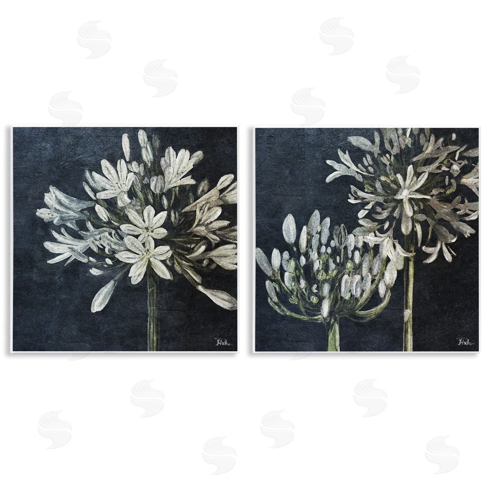 Patricia Pinto Blossoming Flower Stem Wooden Wall Plaque Art Print