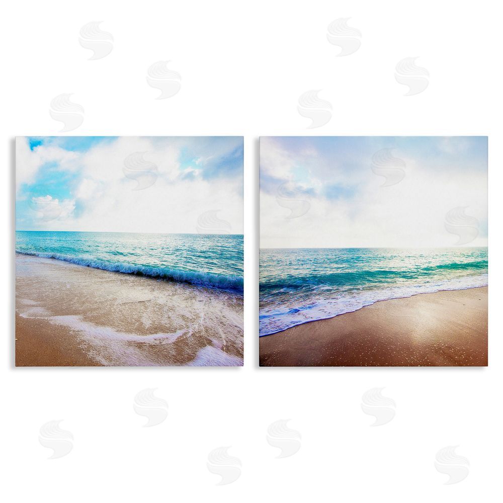 Susan Bryant Waves Breaking Shoreline Canvas Wall Art Print