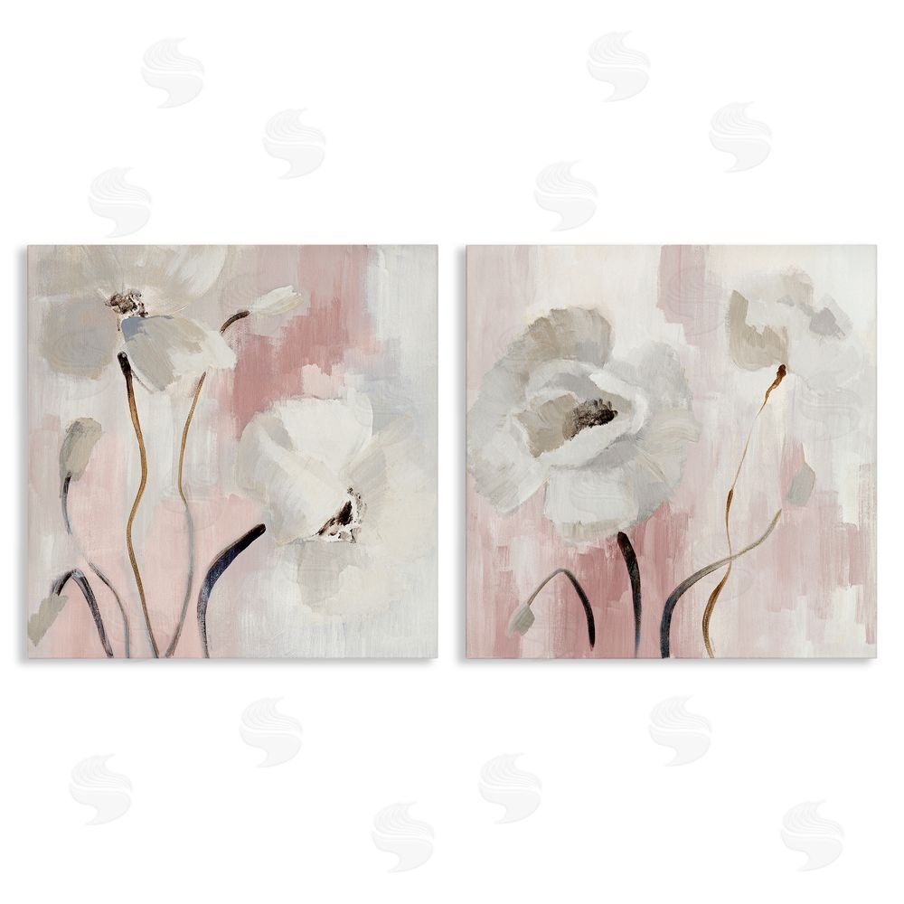 Lanie Loreth Abstract White Poppies Canvas Wall Art Print