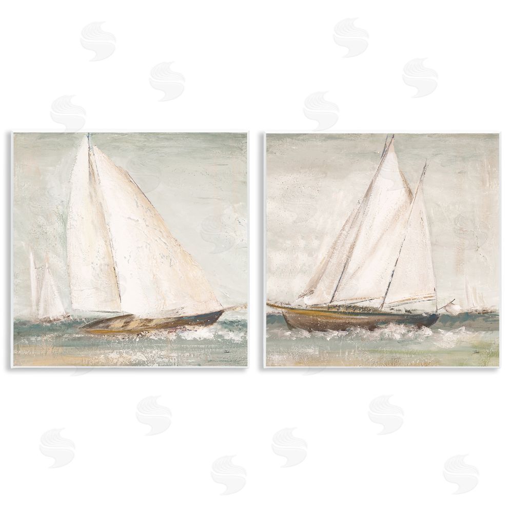 Patricia Pinto Tall Ships at Sea Wooden Wall Plaque Art Print