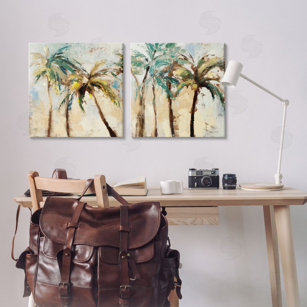 Lanie Loreth Abstract Palm Trees Canvas Wall Art Print in Room