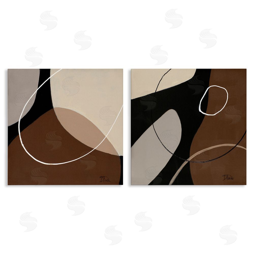 Patricia Pinto Classic Abstract Neutral Shape Canvas Wall Art Print