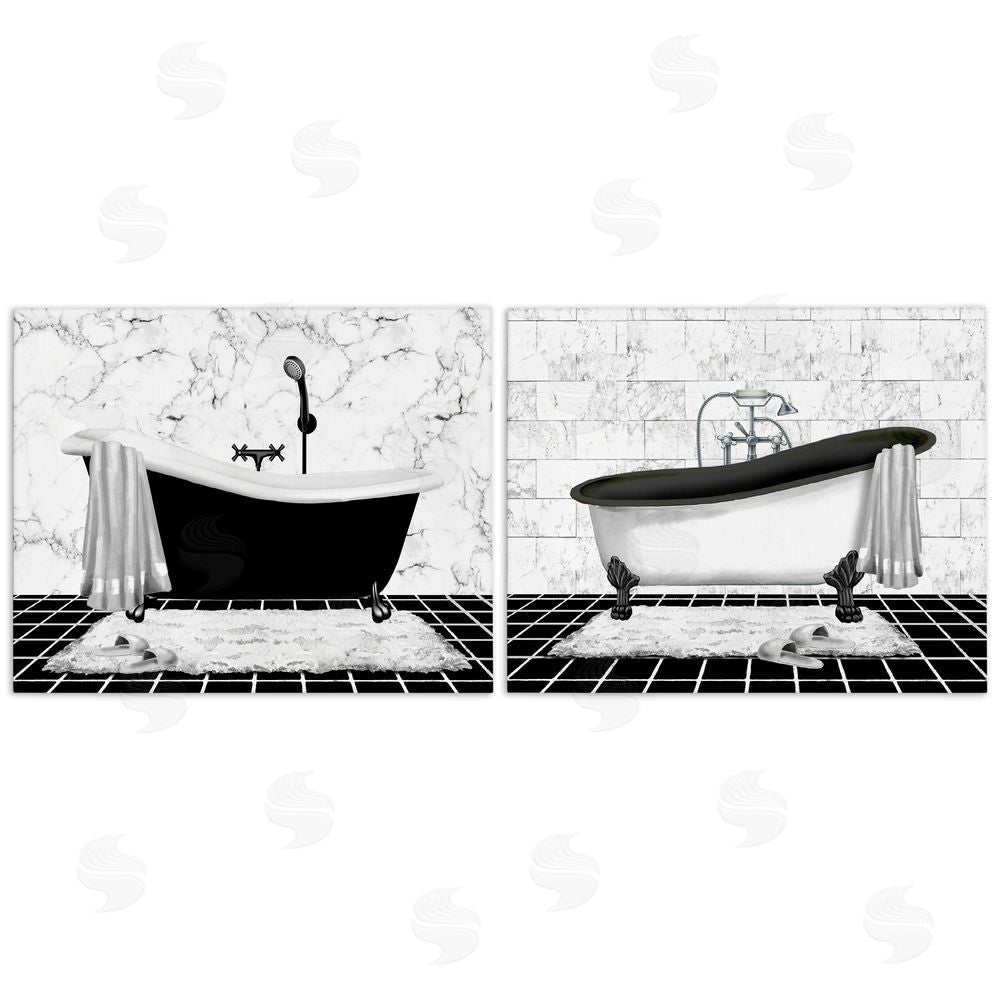 Conrad Knutsen Marble Clawfoot Soaking Tub Canvas Wall Art Print