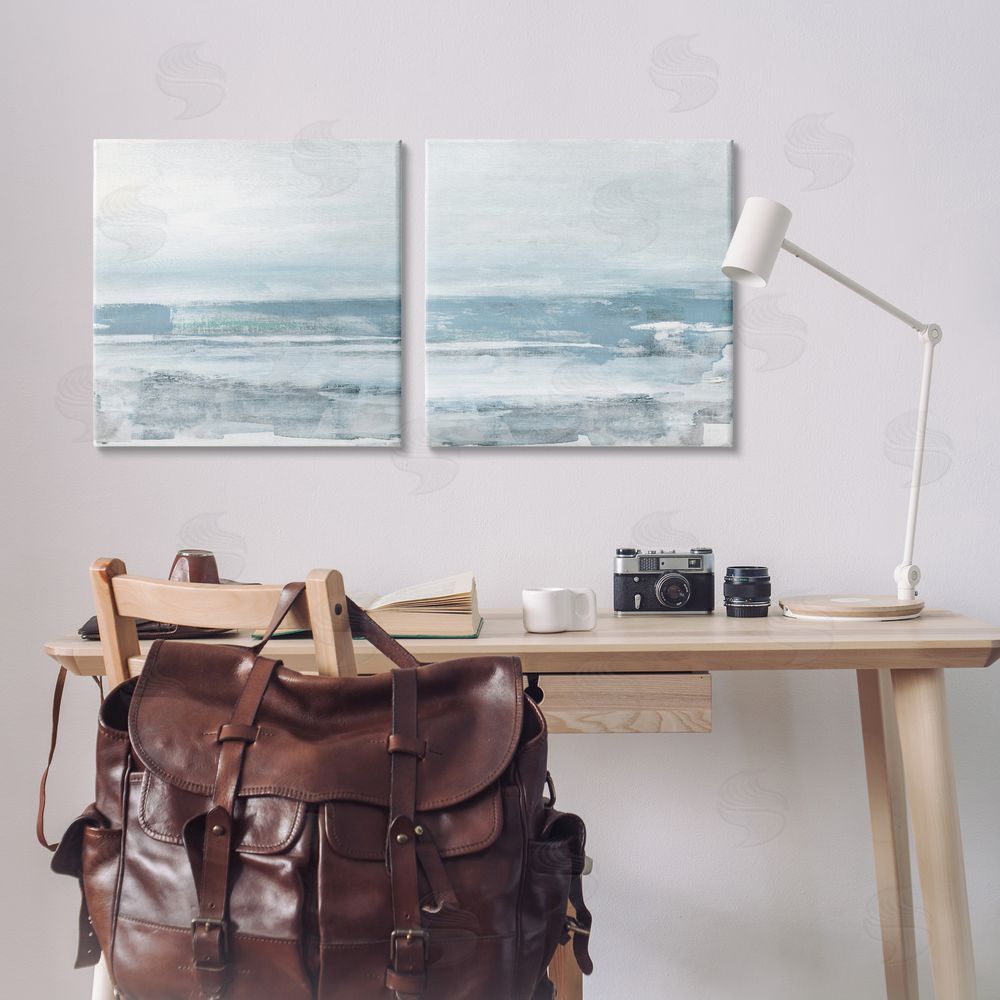 Sally Swatland Abstract Ocean Beach Canvas Wall Art Print in Room