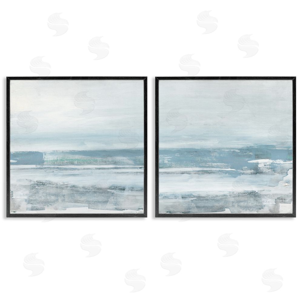Sally Swatland Abstract Ocean Beach Black Framed Giclee Wall Art Print