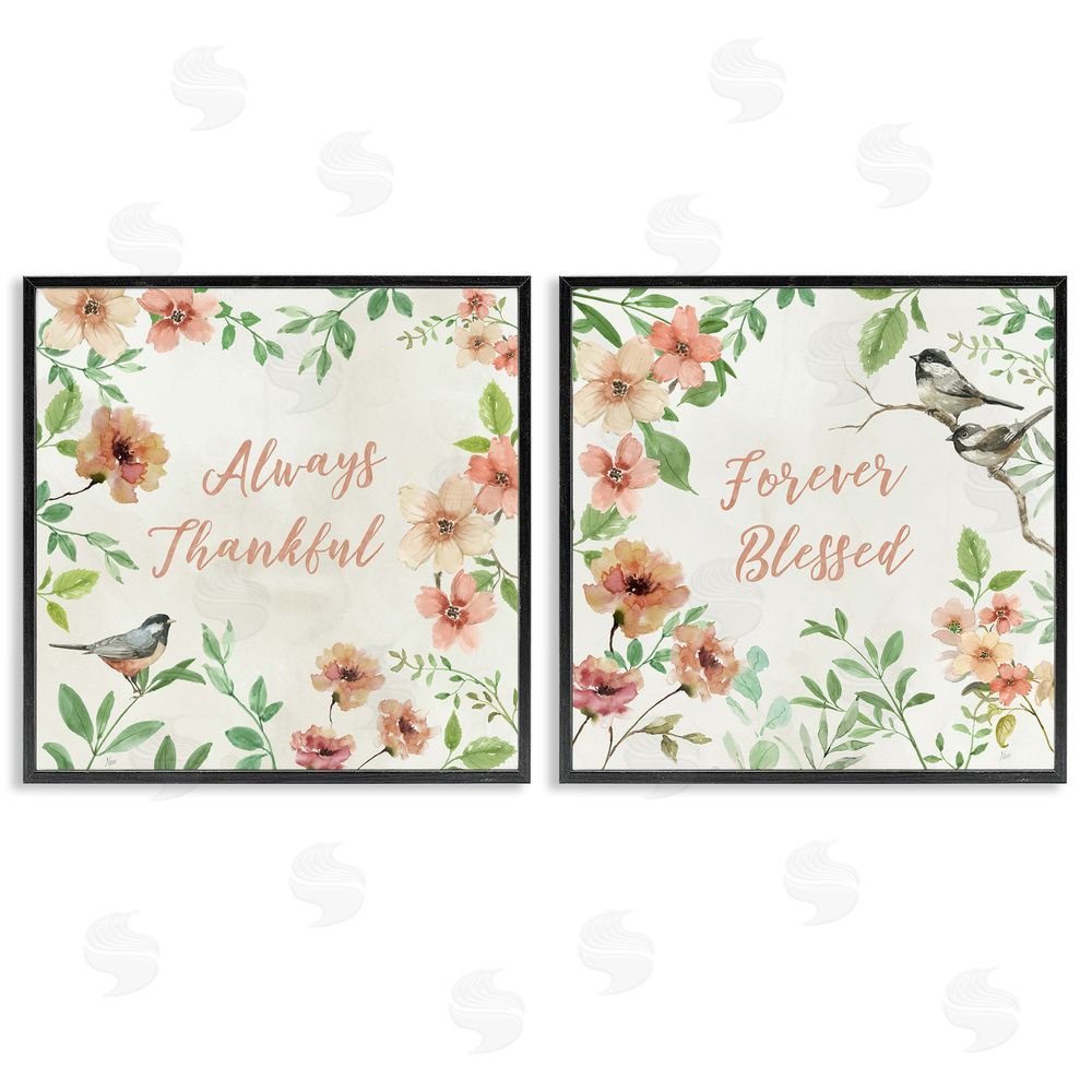Nan Always Forever Bird Black Framed Giclee Wall Art Print