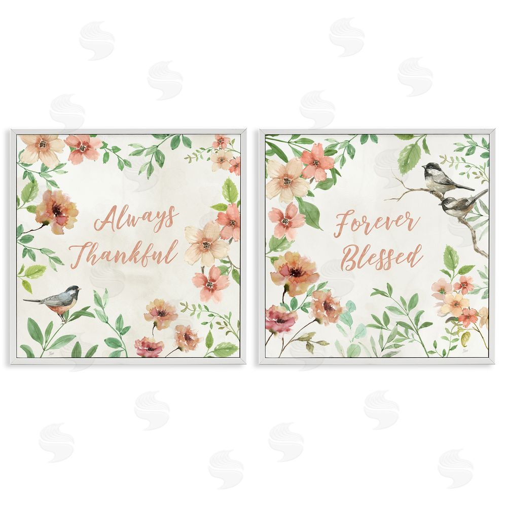 Nan Always Forever Bird White Framed Giclee Wall Art Print