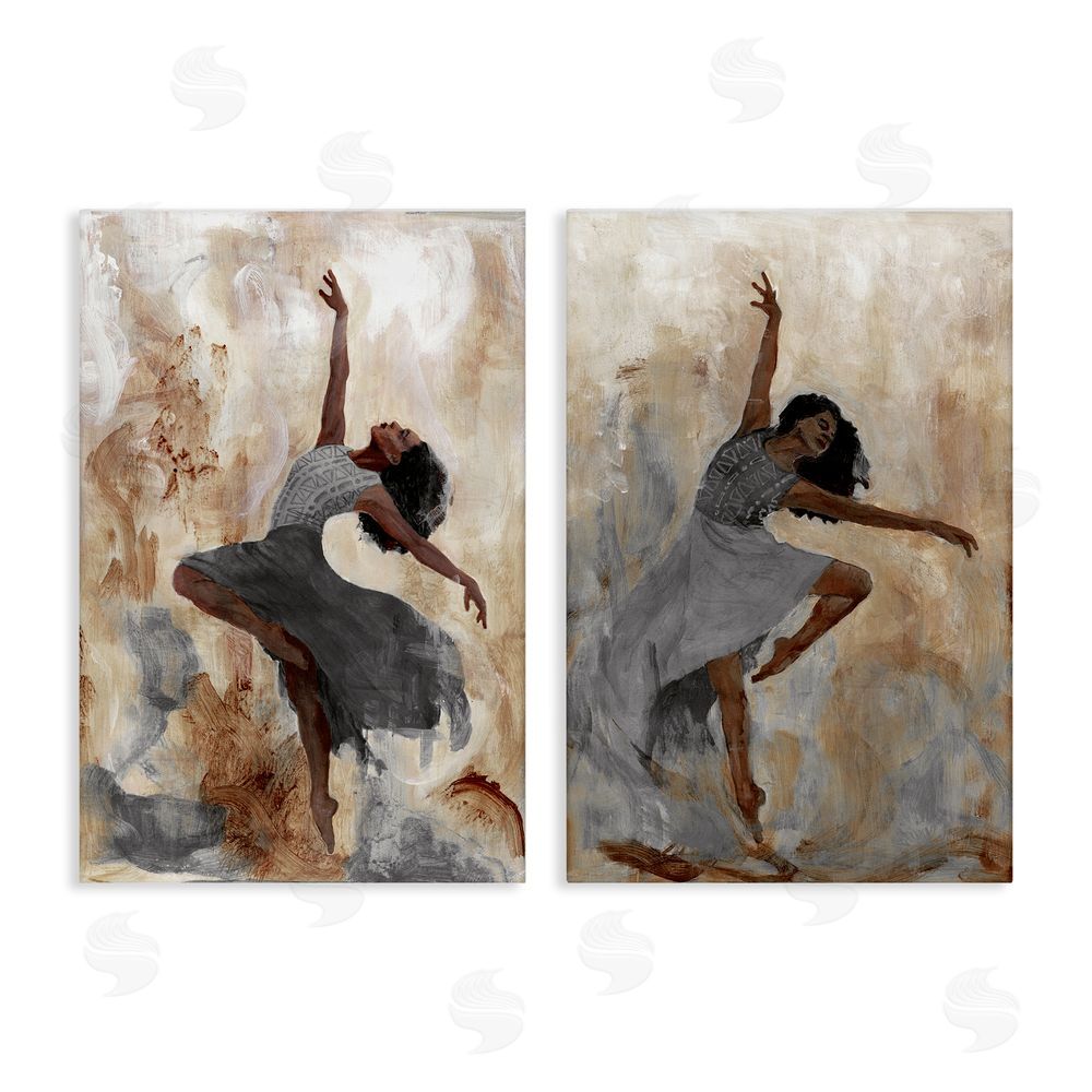 Charity Henderson Abstract Interpretive Dance Figure Canvas Wall Art Print