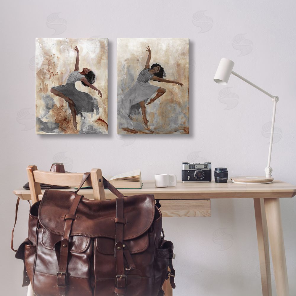 Charity Henderson Abstract Interpretive Dance Figure Canvas Wall Art Print in Room