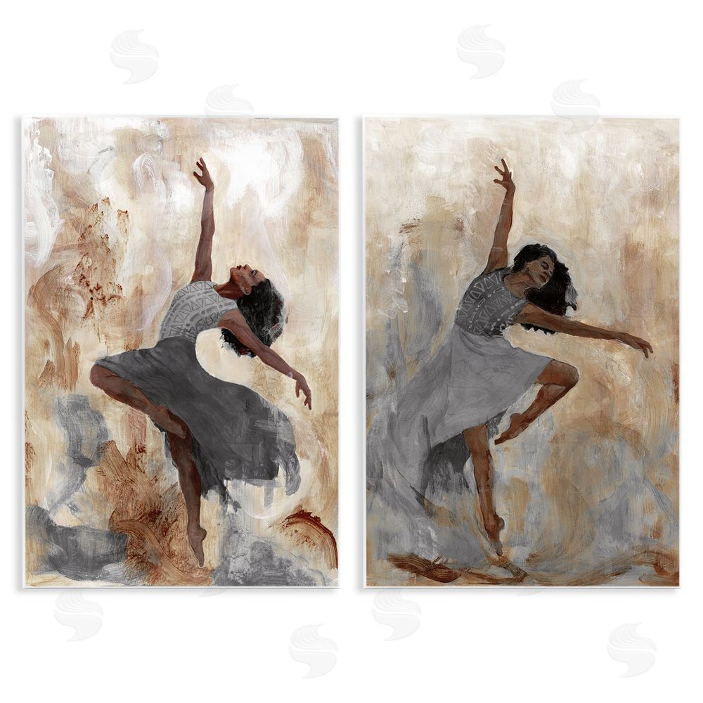 Charity Henderson Abstract Interpretive Dance Figure Wooden Wall Plaque Art Print