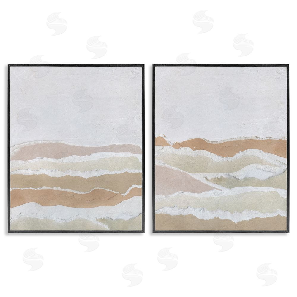 Carol Robinson Abstract Mountain Valley Black Framed Giclee Wall Art Print