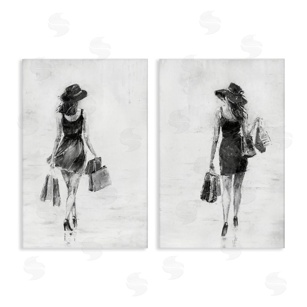 Joklanta Kowalik Female Figures Shopping Bags Canvas Wall Art Print
