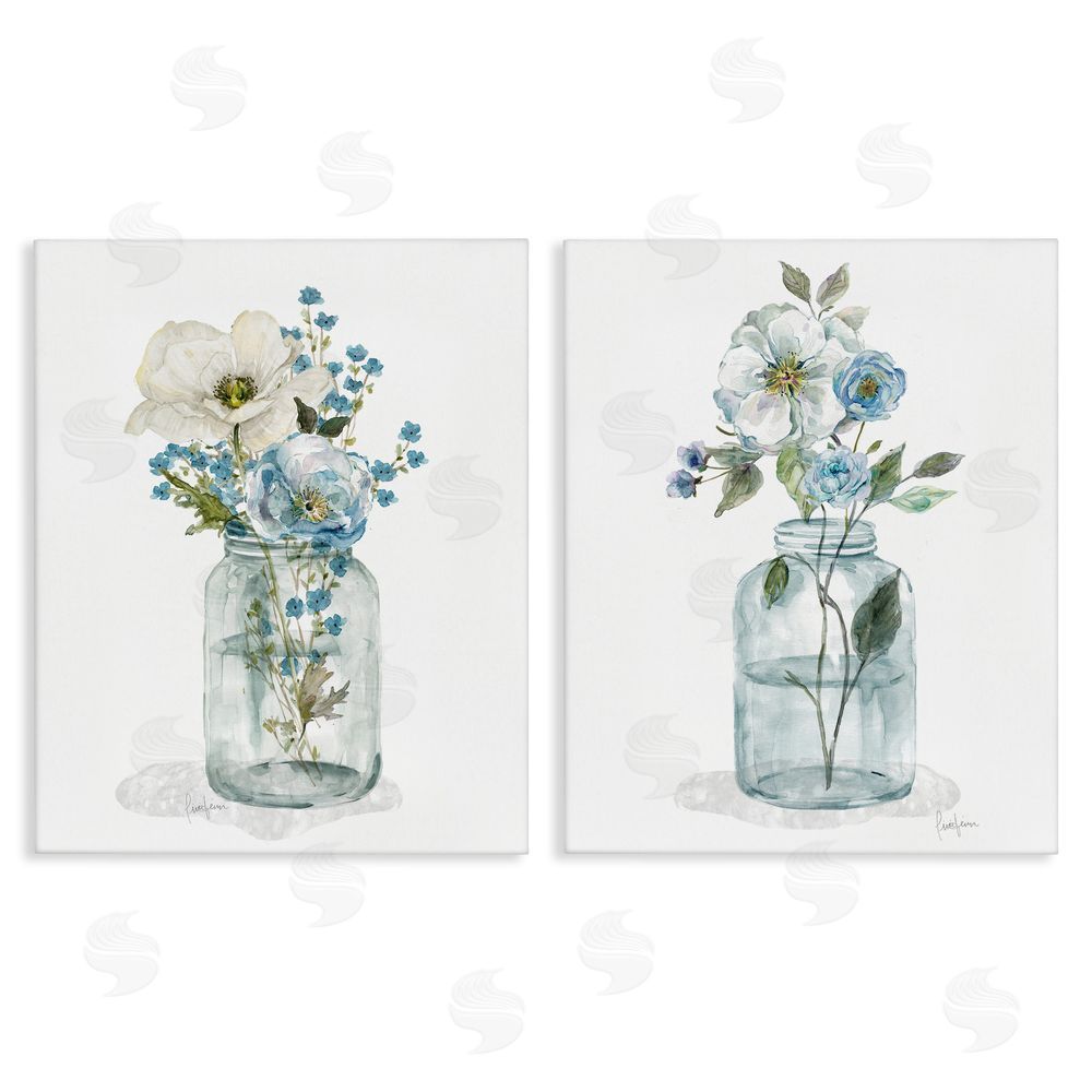 Livi Finn Dainty Flowers in Jar Canvas Wall Art Print